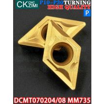 DCMT070204 MM735 DCMT070208 MM735 Carbide Inserts External Turning Inserts Tools DCMT CNC Mechanical Metal Lathe Cutting Tools