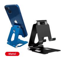 Metalowy uchwyt na telefon komórkowy ze stopu aluminium Stojak na biurko do iPhone'a 13 14 Pro Stojak Lazy Live Przenośny składany stojak na telefon komórkowy