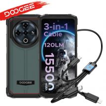 DOOGEE Fire 6 Power Rugged Phone 6.56'' HD+/90Hz 8GB+256GB Android 14 15500mAh Battery 50MP Camera Mobilephone