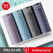 MiiOW 4Pcs Mesh Atmungsaktive Männer Unterwäsche Boxer Schlüpfer der Männer 3A Antibakterielle Männer Unterhose Weiche Trockene Nahtlose Mann Boxer briefs