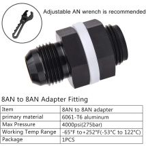 1PCS AN6 AN8 AN10 AN12 Aluminum Fuel Cell Bulkhead Aerospace Hose Connector Fitting With Washers And Nut