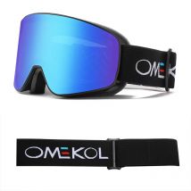 OMEKOL NUOVISSIMO Doppi strati Anti-Fog Occhiali da sci Occhiali da motoslitta Sport all'aria aperta Occhiali da snowboard da neve