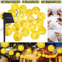 Wasserdichte Laterne, 10/20/30 LEDs, Solar-Lichterkette, 3,5/5/6,5 m, Outdoor-Girlande, Lichterkette für Garten, Hochzeit, Party, Festival, Deko