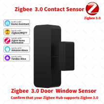 Zigbee 3.0 Tür- und Fenstersensor, Kontaktsensor, Zigbee-Hub erforderlich, funktioniert mit Home Assistant, Yandex, Alexa, ZHA, Zigbee2MQTT