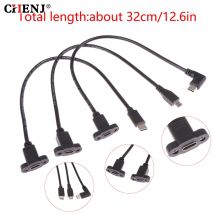 USB 3.1 tipo C Micro Usb2.0 con cavo di prolunga a vite per montaggio a pannello cavo USB C maschio a femmina prolunga cavo dati