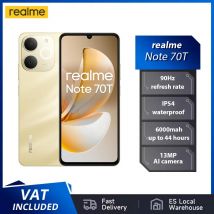 Realme Note 70T AI Smartphone Global Version 6.75-calowy ekran 90Hz Bateria 6000mAh Kamera AI 13MP Ośmiordzeniowy chipset IP54