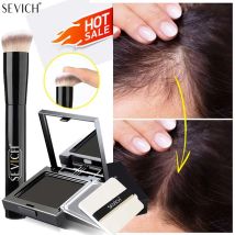 SEVICH 12 g Haaransatz-Puder mit Pinsel, wasserfest, schweißbeständig, Haarschatten-Puder, Haarausfall, Concealer, Haaransatz, Kantenkontrollpulver