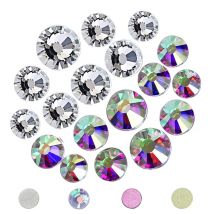Awans! Clear AB Non hot fix Rhinestones ss16 ss20 flat back crystals glass stone strass glitters for 3d nail garment wedding