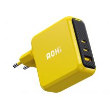 Cargador AOHI Magcube Pro 140W GaN PD3.1 cargador USB C de 3 puertos para Macbook Pro cargador rápido para ordenador portátil para iPhone 16 Xiaomi Tablet