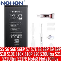 NOHON Battery For Samsung Galaxy S10e S10 S10X S10 Plus S9 S8 S20 Ultra S21 FE S7 S6 Edge Plus Note 10 8 S5 Replacement Bateria