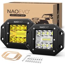NAOEVO Luci da incasso a LED da 5 pollici 40W 4000LM Spot Flood Combo Barra luminosa a LED Fendinebbia per guida fuoristrada Luci da lavoro a LED