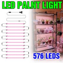 Luci per coltivazione di piante a LED Spettro completo Semi di coltura idroponica per interni Scatola di crescita di fiori Verdure Lampada per coltivazione Spina UE 30/50CM AC220V
