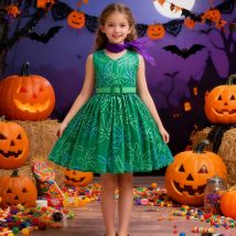 Film Inside Ekel Cosplay Out Kostüm Kinder Cartoon Prinzessin Grünes Kleid Für Mädchen Geburtstag Karneval Party Halloween Kleidung