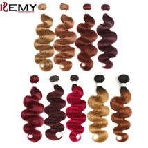 Blond Braun Rot Farbe Menschliches Haar Bundles 1/3 PCS Brasilianische Körper Welle Menschenhaar Verlängerung 8-26 Inch Remy haarwebart Bundles KEMY