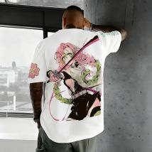 Demon Slayer Anime Men's T-shirt 2025 Summer New Original Colorful Printed American Loose Casual Children's Parent Child Top