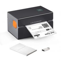 SucceBuy Impresora térmica de etiquetas portátil 203/300DPI para impresión de paquetes de correo 4x6 con Bluetooth y reconocimiento automático de etiquetas