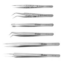 Pinzette industriali di precisione Pinzette magnetiche antistatiche in acciaio inossidabile Set per utensili manuali per manutenzione di saldatura elettronica