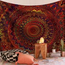 Indian Mandala Wall Hanging Tapestry Boho Wall Cloth Tapestries Decor Psychedelic Hippie Bohemia Wall Carpet Bedroom Decoration