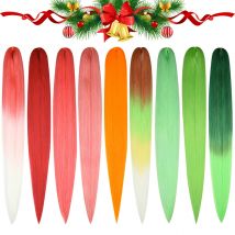 Miss Rola Synthetische neue Weihnachtsfarben Kanekalon HairJumbo Braid Yaki Glatte Haarverlängerung Twist Braid Bulk Großhandel