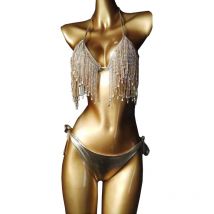 Venus Vacation new diamond tassel bikini set bandage swimsuit Sexy woman swimsuit push up beachwear