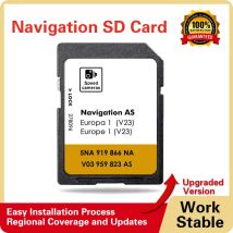 Scheda SD da 32GB 2026 AS Navigation V23 per VW Sharan dal 2015, Mappe GPS Europa per Discover Media, Navigatore per Tiguan e Transporter