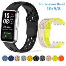 Silikonarmband für Huawei Band 10 9 8, Zubehör, Sport, atmungsaktives Armband, Armbandgürtel, Pulseira Correa für Huawei Band 9/8