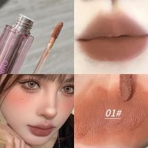 QIBEST Mädchen-Lippenstift, süß, samtig, matt, flüssig, wasserdicht, langlebig, Lipgloss, Tönung, Antihaft-Cup, Make-up, Lippenschlamm, koreanische Kosmetik