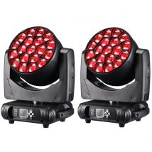 2PZ LED Beam Wash Big Bees Eyes 19x40W RGBW Zoom Illuminazione a testa mobile con apertura a LED DJ Disco Stage