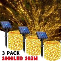 LED Solar String Light Outdoor Garden Fairy Lights Led Twinkle Lampada impermeabile per la decorazione della festa di Natale 7m/12m/22m/32m/52m/102m