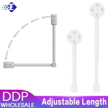 Wielofunkcyjny Obrotowy o 180 stopni °   Przedłużacz gniazdka elektrycznego z regulacją długości, biały, przedłużacz gniazdka zasilania, rozszerzacz gniazdka.