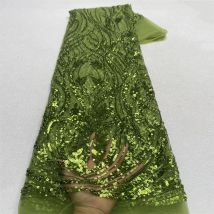 Salouva afrikanische Pailletten Perlen Spitzens toffe hochwertige Stickerei Französisch nigerian ischen Spitzens toff für Hochzeit Näh material