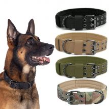 Taktisches Hundehalsband, 1 Stück, langlebiges Nylon, Militärhalsbänder im Freien, für mittelgroße und große Hunde, Training, Spazierengehen, Arbeiten, Haustierprodukte