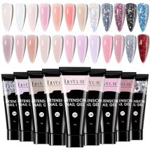 LILYCUTE 15ML Wite Quick Nail Extension Gel Polish Vernis Semis Permanents UV Hard Gel Nail Art Prolong Construction Manicure