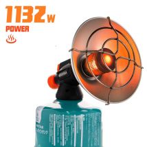 Widesea Grzejnik kempingowy Przenośny kominek ze stali nierdzewnej na zimę Kuchenka zewnętrzna Piesze wycieczki Palnik gazowy Ogrzewanie Sprzęt survivalowy