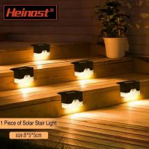 LED-Solarlampe, L-förmig, warmweiß, Solar-Gartenleuchten, IP65, wasserdicht, für den Außenbereich, Gartenleuchte, Weg, Hof, Terrasse, Stufen, Zaunlampe