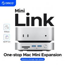 ORICO MiniLink USB C Custodia per disco rigido Docking Convertitore multiinterfaccia SD/TF 4.0 Trasferimento USB4 Progettato per MacMini M4 Dock