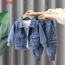 Herbst Kinder Kleidung Frühling Denim Mantel Kinder kleidung Jungen Oberbekleidung blau/schwarz Baby Jacke Hose Sets 2-teiliges Set 2-9y