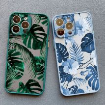 Palm tree Leaves Plant Flower Phone Case for iphone X XR XS 17 16 11 12 13 14 15 Pro Max 16 15 14 Plus Back Shockproof Cover