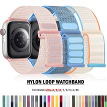Nylonowy pasek z pętlą do Apple Watch 44mm 45mm 40mm 42mm 41mm 38mm Bransoletka Correa iWatch Series 9 4 5 6 Se 7 8 Ultra 49mm