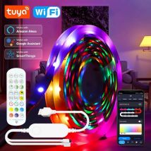 1-30M/100FT USB LED Strisce Luci Tuya APP Controllo Cambio colore 5050 RGB TV Retroilluminazione Lampada flessibile Nastro per la decorazione della stanza