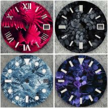 NH35-Zifferblatt, 28,5 mm, OUMASHI-Design, Dark Leaf-Serie, hochwertiges Zifferblatt, individuelle Logo-Unterstützung, geeignet für NH35-Uhrwerk