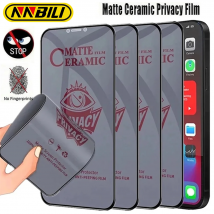 NNBILI 4 Stück matte Keramik-Displayschutzfolie Anti-Spy für iPhone 16 15 Pro Max 14 13 12 11 X XR XS Max Licht Anti-Kratzer