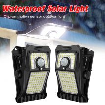 45LEDs Solar Lights Outdoor Clip-on Motion Sensor Lights 3 Mode IP65 Waterproof Security Light For Fence,Deck,Wall,Garage,Patio