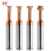 Fresa con scanalatura BB T Spessore 0,3 0,4 1,1-2,9 mm Utensile per lavorazione in acciaio metallico CNC rivestito Fresa con scanalatura a T in metallo duro integrale
