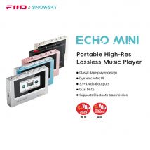 SnowSky/FiiO Echo Mini HiFi Bluetooth MP3 Lettore musicale puro, riproduzione di 15 ore, uscita cuffie da 3,5 mm/4,4 mm