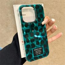 Handyhülle für iPhone 17 16 15 Pro Max 14 13 12 11 16 15 Plus 16E 17 Air Retro Laser Niedlicher Leopardenmuster Transparente Stoßstangenabdeckung
