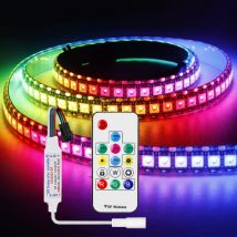 Taśma LED WS2815 z kontrolerem 14/17/21 klawiszy (aktualizacja WS2812B WS2813) Zestawy RGB z indywidualną adresowalnością 30/60/144 diod LED/M DC12V