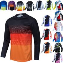 Dirt Bike Jersey Youth Long Sleeve Motocross Jersey Kids Mountain DH BMX Jersey Boys Enduro mtb Jersey Dirtbike Cycling Tops