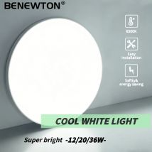 LED Ceiling Light Dustproof Moisture proof Cool White Light Modern Round LED Ceiling Lamps Bedroom Bathroom Dining Room Kitchen