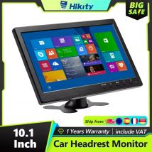 Hikity 10,1 Zoll Auto-Monitor, LCD-HD-Digitalbildschirm, HDMI/VGA/AV/USB/SD, schlanke UV-Beschichtung, PC/TV/DVD-Player für Auto